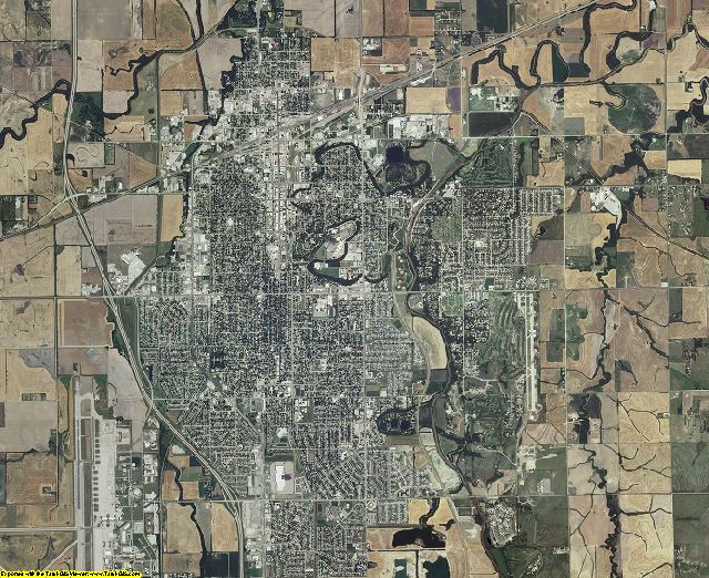 Saline County, Kansas aerial photography