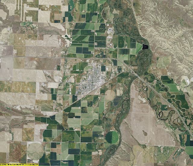 Big Horn County, Montana aerial photography