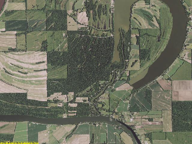 Concordia County, Louisiana aerial photography