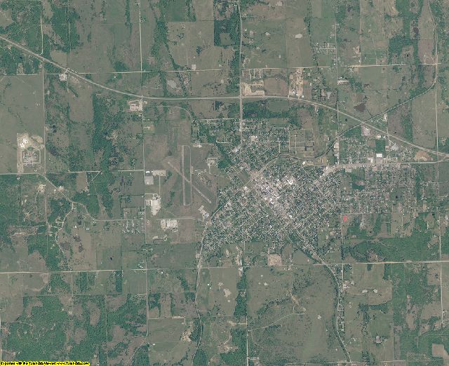 Hughes County, Oklahoma aerial photography