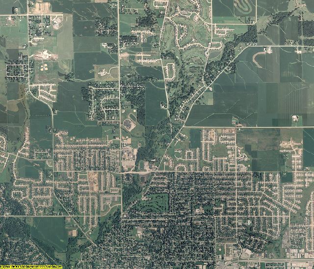 Linn County, Iowa aerial photography