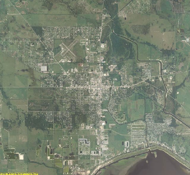 Okeechobee County, Florida aerial photography