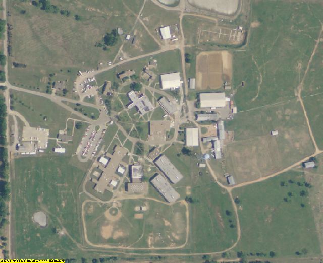 Okfuskee County, OK aerial photography detail