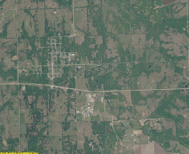 Okfuskee County, Oklahoma aerial photography