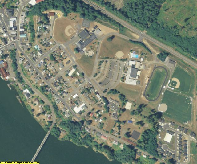 Wahkiakum County, WA aerial photography detail
