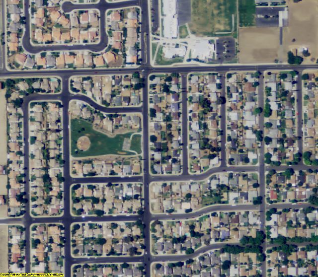 Merced County, CA aerial photography detail