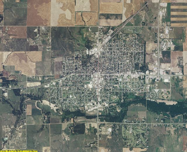 Pratt County, Kansas aerial photography