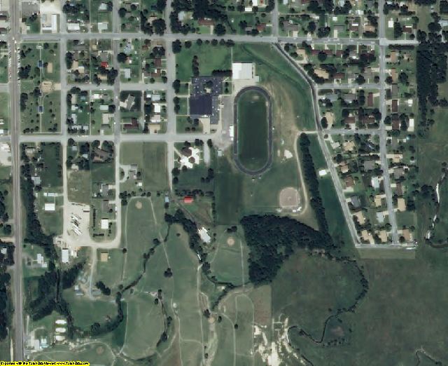 Rush County, KS aerial photography detail