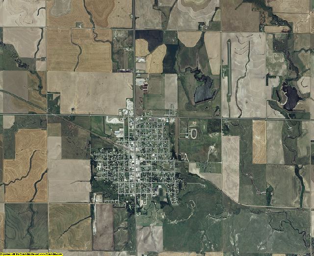 Rush County, Kansas aerial photography