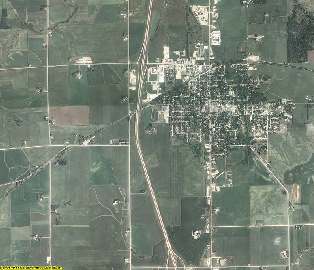 Chickasaw County, Iowa aerial photography