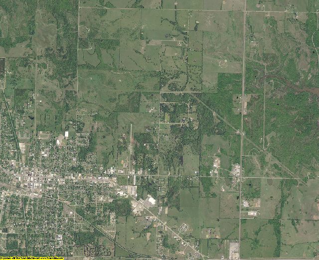 Choctaw County, Oklahoma aerial photography