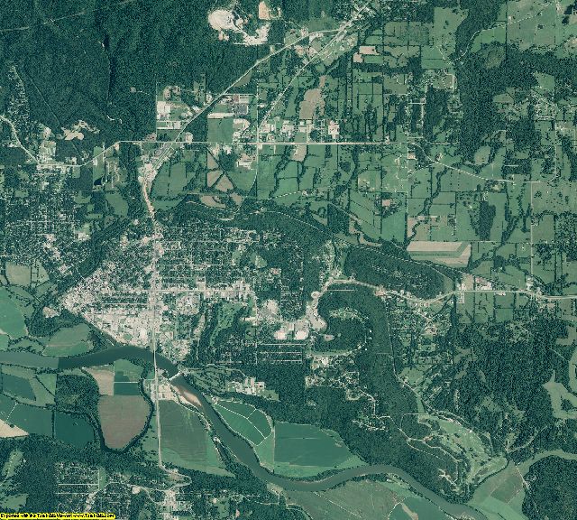 Independence County, Arkansas aerial photography