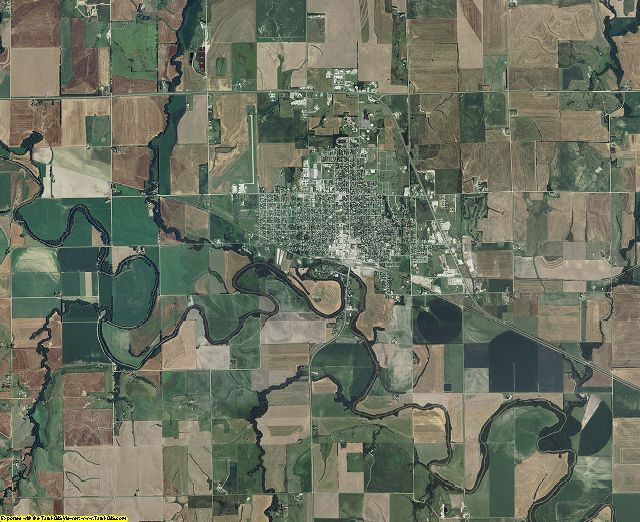 Mitchell County, Kansas aerial photography