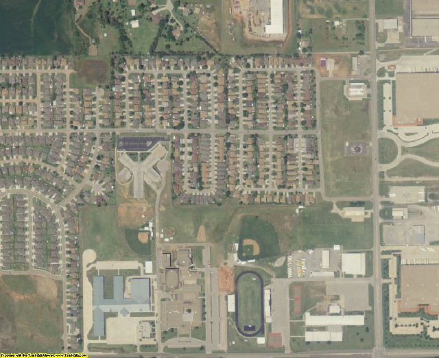Oklahoma County, OK aerial photography detail