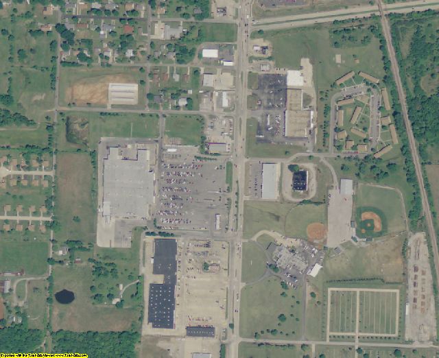 Okmulgee County, OK aerial photography detail