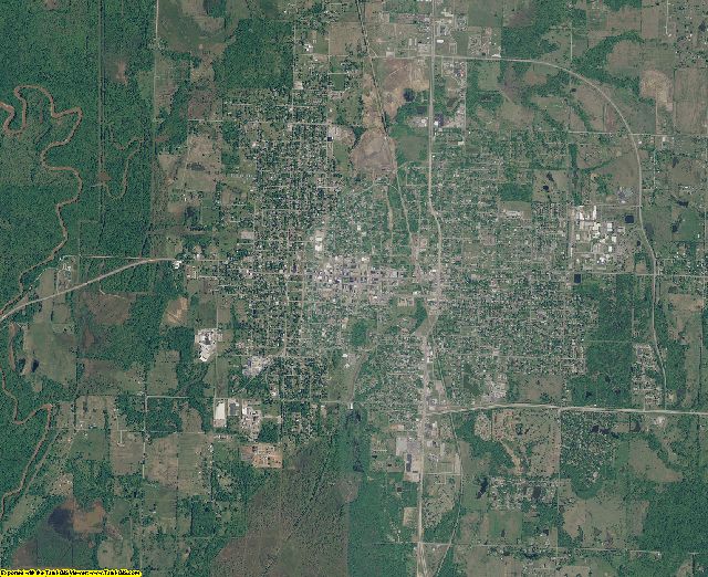 Okmulgee County, Oklahoma aerial photography