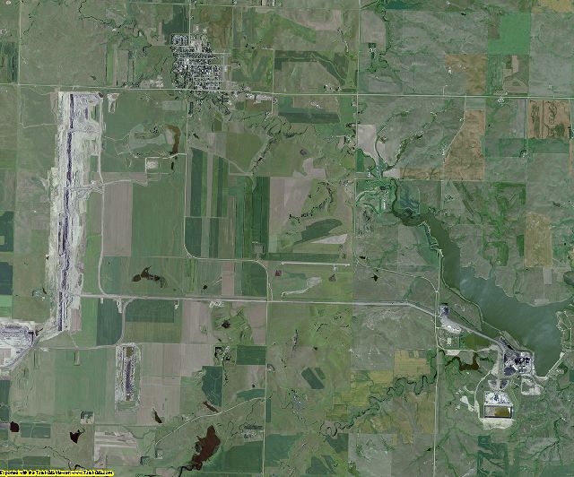 Oliver County, North Dakota aerial photography
