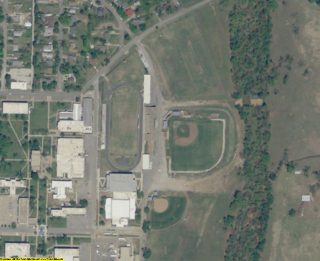 Ottawa County, OK aerial photography detail