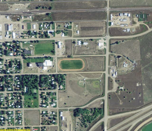 Prairie County, MT aerial photography detail