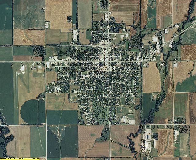 Rice County, Kansas aerial photography