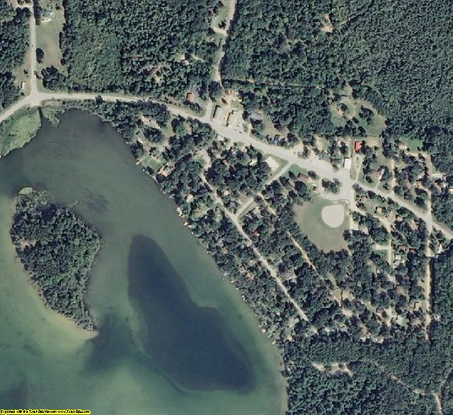 Alcona County, MI aerial photography detail