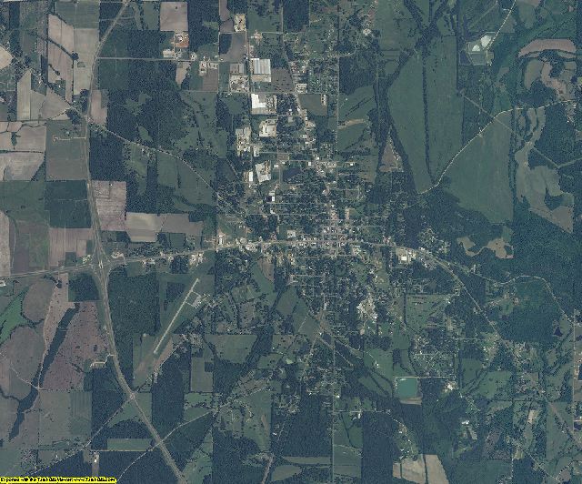 Chickasaw County, Mississippi aerial photography