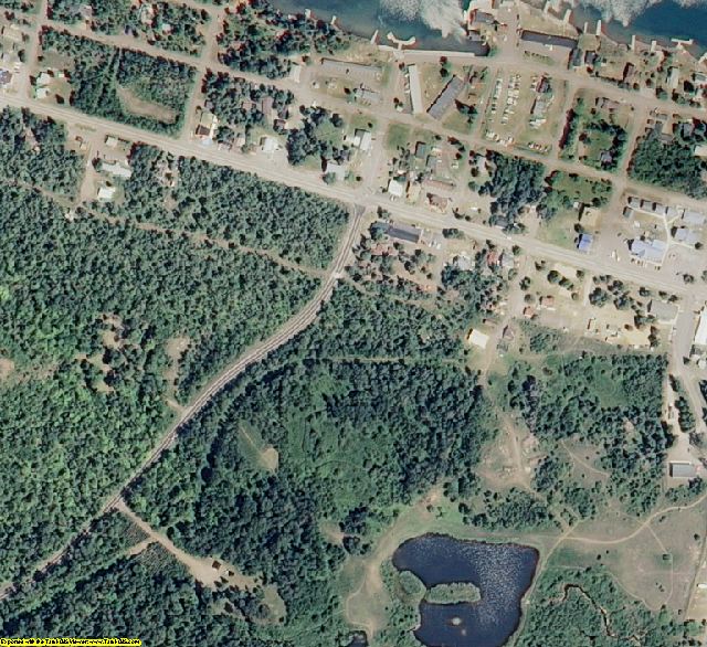 Keweenaw County, MI aerial photography detail