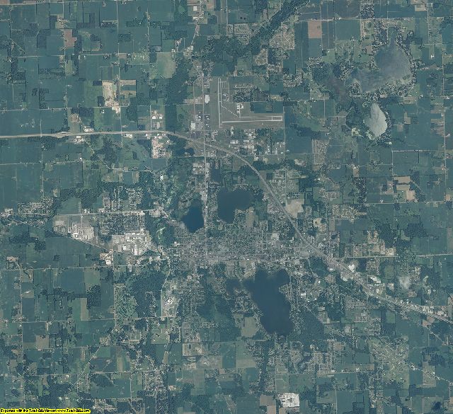 Kosciusko County, Indiana aerial photography