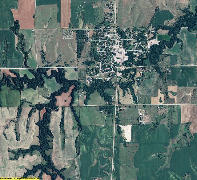 Nuckolls County, Nebraska aerial photography