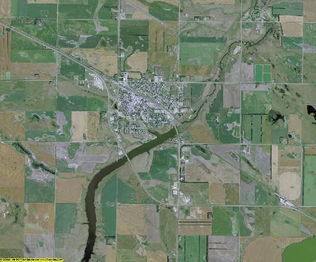Wells County, North Dakota aerial photography