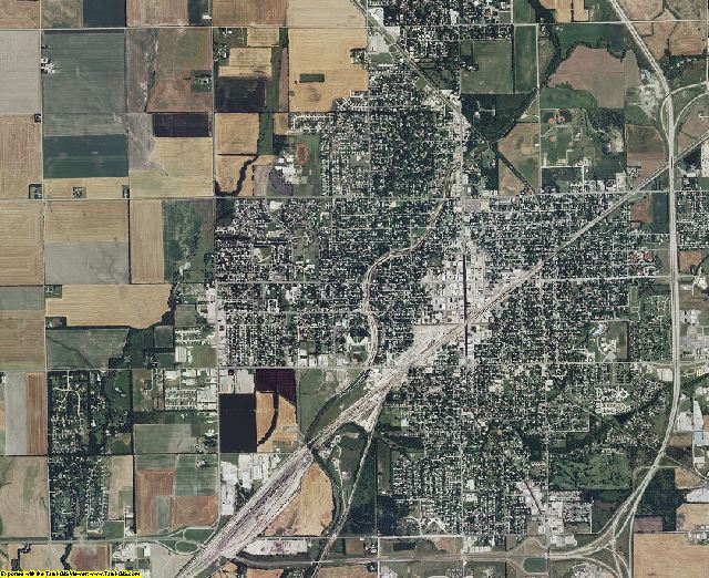 Harvey County, Kansas aerial photography