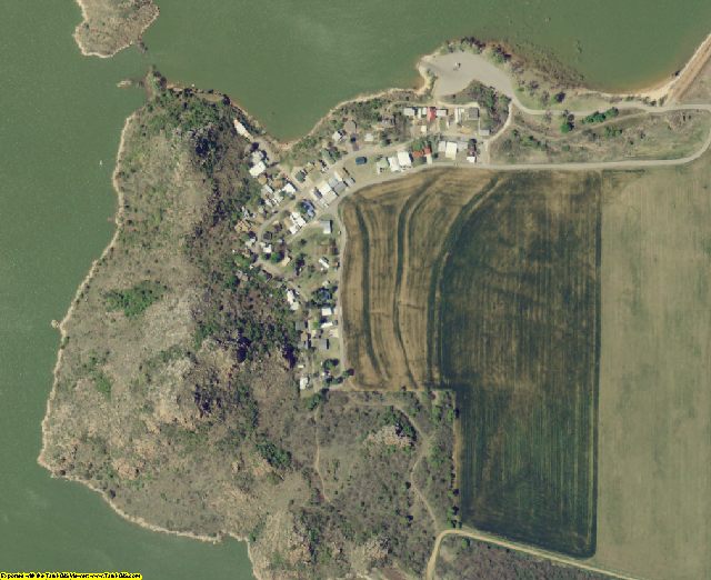 Kiowa County, OK aerial photography detail