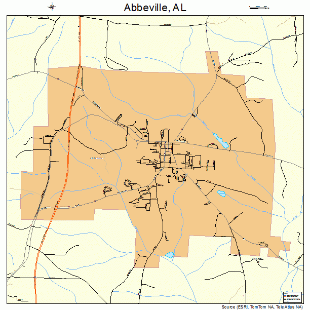 Abbeville, AL street map