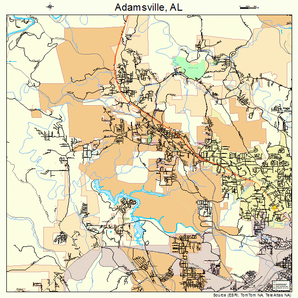 Adamsville, AL street map