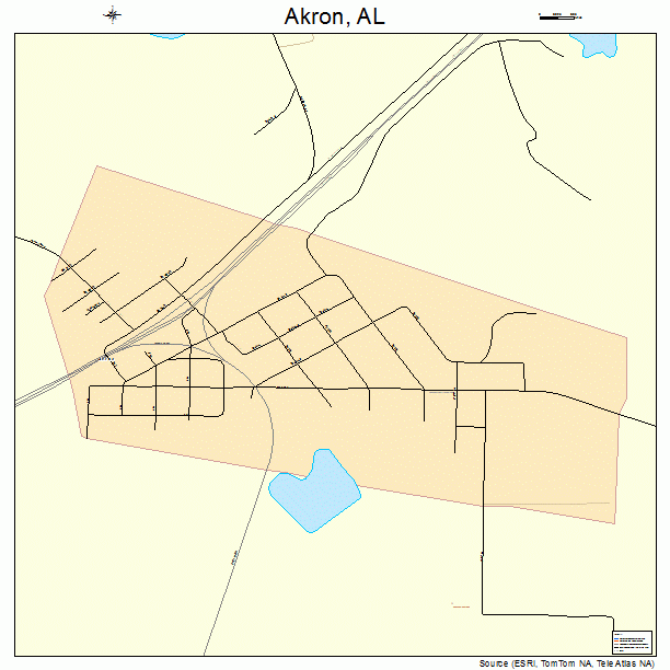 Akron, AL street map