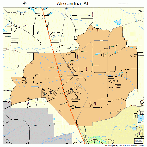 Alexandria, AL street map