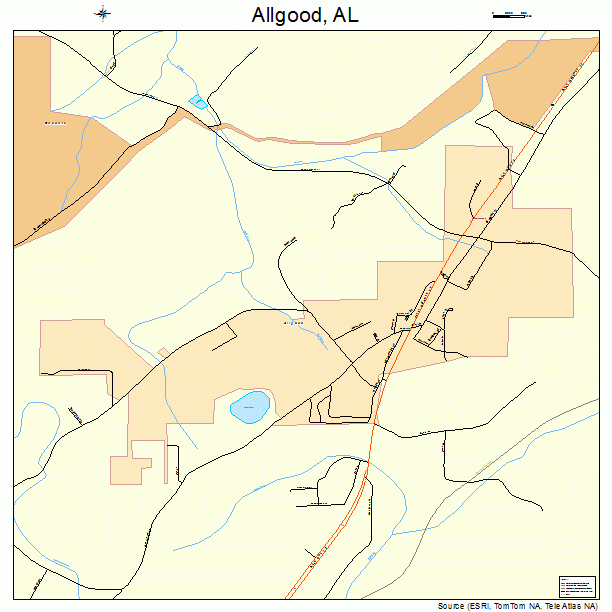 Allgood, AL street map