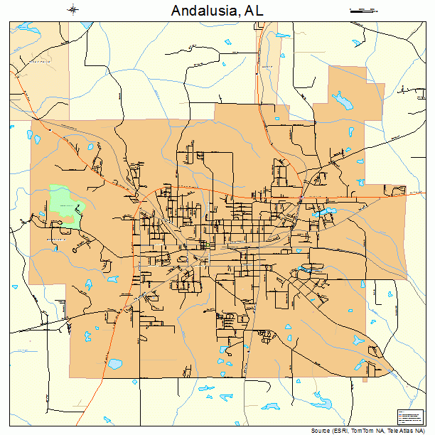 Andalusia, AL street map