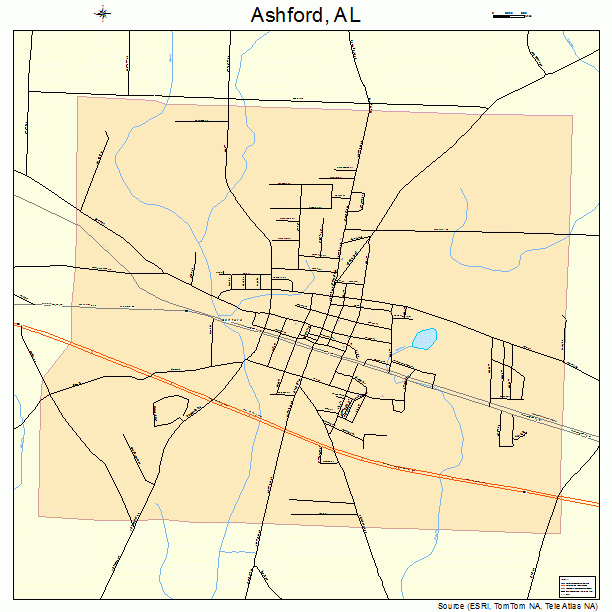 Ashford, AL street map