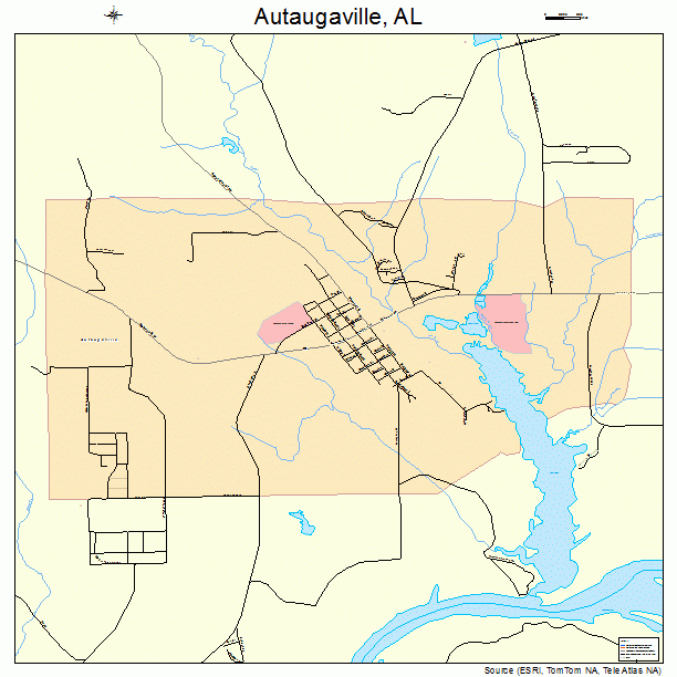 Autaugaville, AL street map