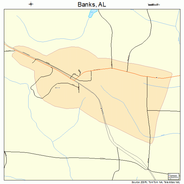 Banks, AL street map