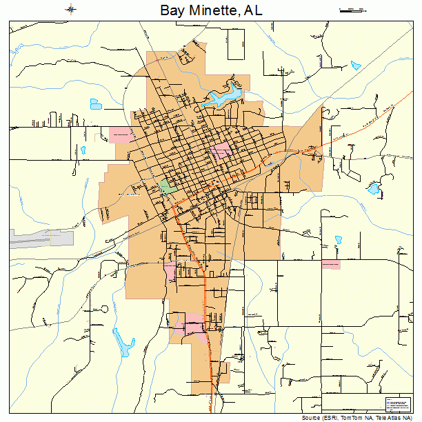 Bay Minette, AL street map