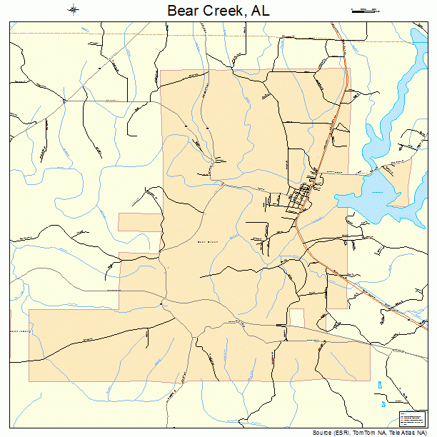 Bear Creek, AL street map