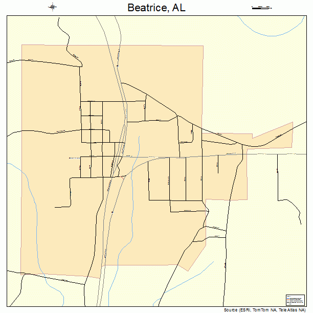 Beatrice, AL street map