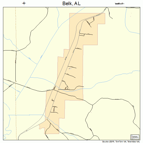 Belk, AL street map