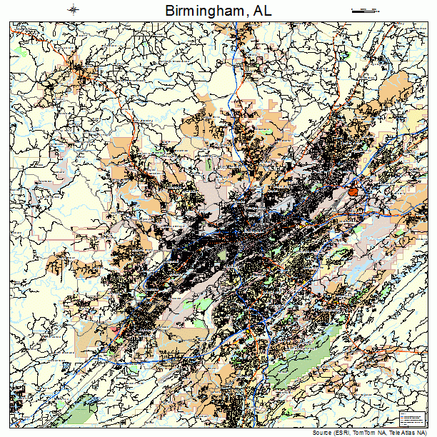 Birmingham, AL street map