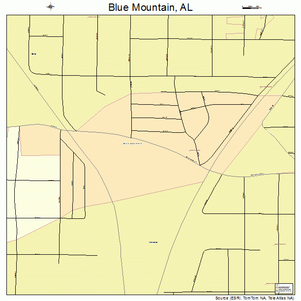 Blue Mountain, AL street map