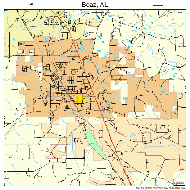 Boaz, AL street map