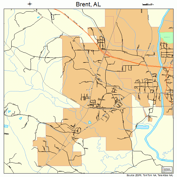 Brent, AL street map
