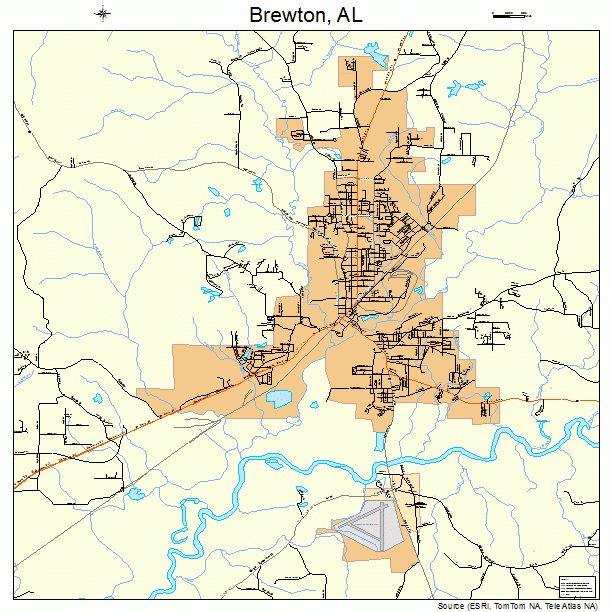 Brewton, AL street map